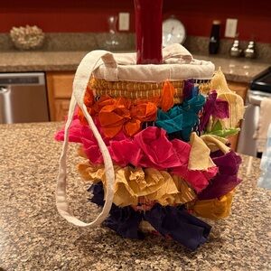 Colorful Woven wine/spirits tote Bag